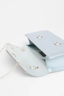 Quiz Diamante Clutch Light Blue Hot