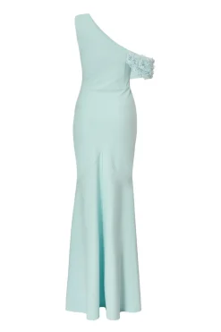 Quiz Floral Ruched Maxi Dress Light Blue Sale