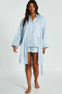 Quiz Light Blue Satin 'Bridesmaid' Robe Sale