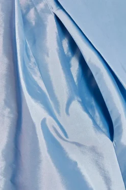 Quiz Taffeta Midaxi Dress Light Blue Clearance