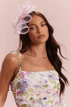 Quiz Light Pink Bow Detail Fascinator