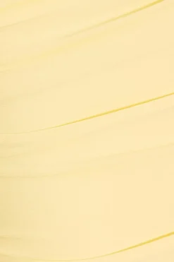 Quiz Light Yellow Ruched Maxi Skirt Online
