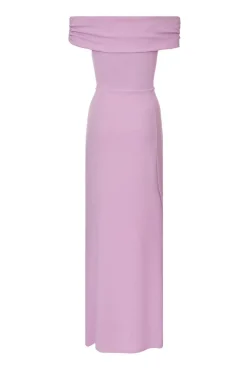 Quiz Lilac Bardot Twist Maxi Dress Outlet