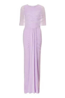 Quiz Lilac Draped Maxi Dress New