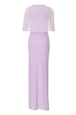 Quiz Lilac Draped Maxi Dress New