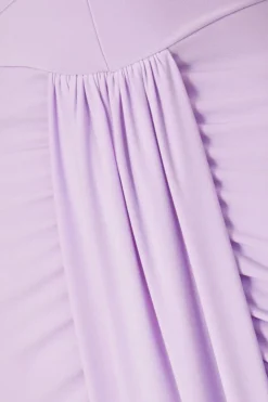 Quiz Lilac Draped Maxi Dress New