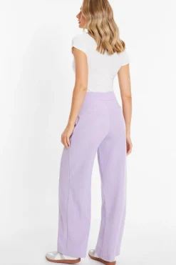 Quiz Linen Palazzo Trousers Lilac New