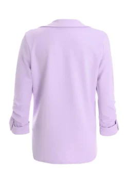 Quiz Lilac Ruched Sleeve Tailored Blazer Hot