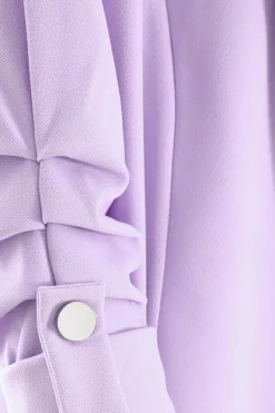 Quiz Lilac Ruched Sleeve Tailored Blazer Hot