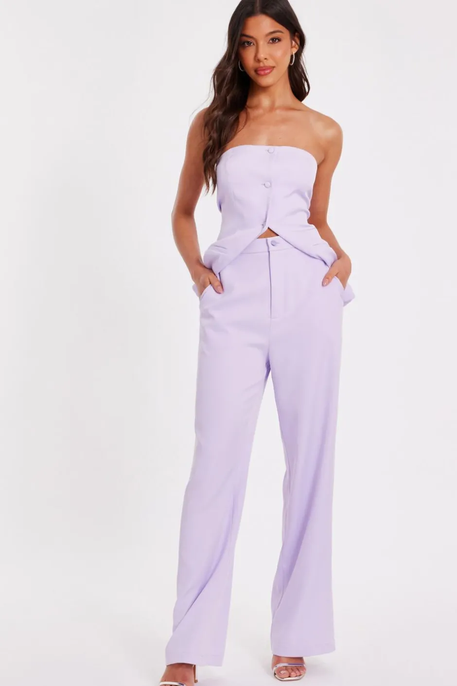 Quiz Lilac Tailored Trousers Clearance