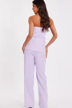 Quiz Lilac Tailored Trousers Clearance