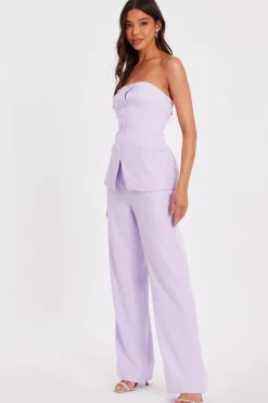 Quiz Lilac Tailored Trousers Clearance