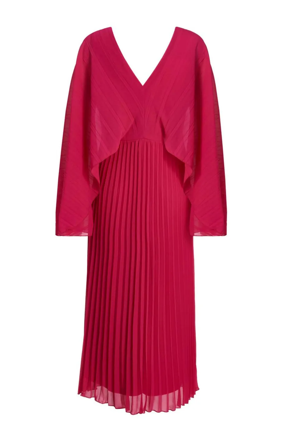 Quiz Magenta Chiffon Pleated Midaxi Dress Online