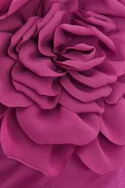 Quiz Magenta Mesh Corsage Maxi Dress Sale