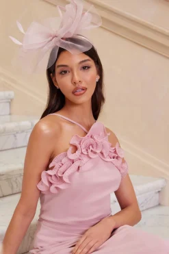 Quiz Mauve Feather Headband Fascinator