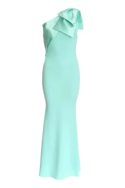 Quiz Mint One Shoulder Bow Maxi Dress Best