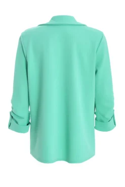 Quiz Mint Ruched Sleeve Tailored Blazer Best