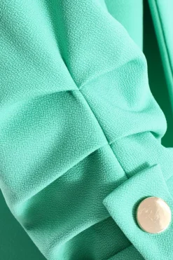 Quiz Mint Ruched Sleeve Tailored Blazer Best