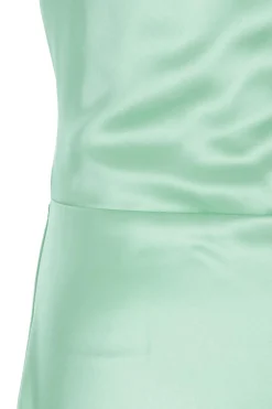 Quiz Satin Cross Back Maxi Dress Mint