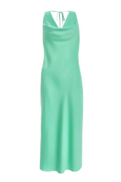 Quiz Mint Satin Slip Midi Dress Sale