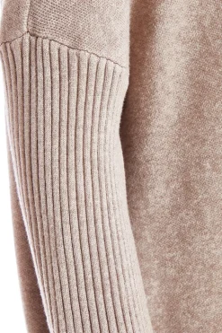 Quiz Knit Tassel Hem Jumper Mocha Clearance