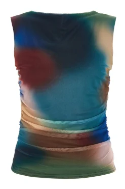 Quiz Multicoloured Brushstroke Print Sleeveless top Hot