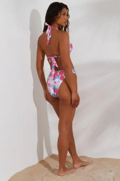 Quiz Multicoloured Halter Neck Bikini Top Online