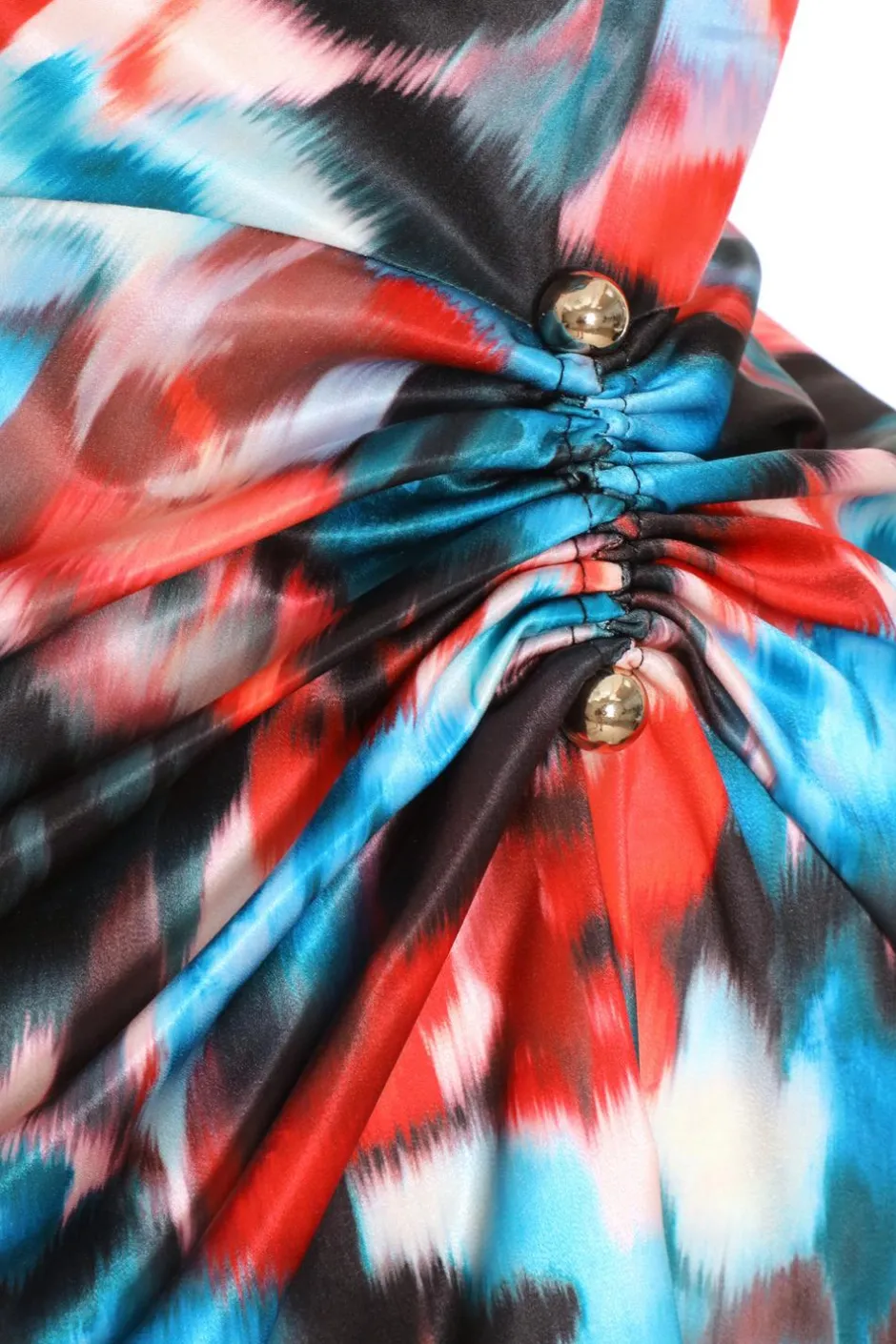 Quiz Multicoloured Satin Smudge Print Wrap Midi Dress Clearance