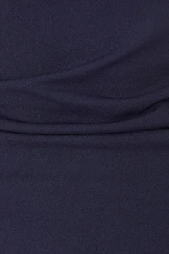 Quiz Asymmetric Boat Neck Top Navy Outlet