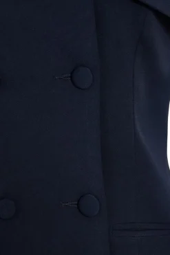 Quiz Bardot Waistcoat Navy New