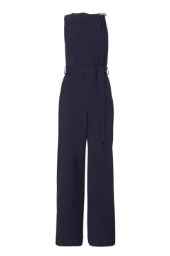 Quiz Navy Buckle Detail Jumpsuit Clearance