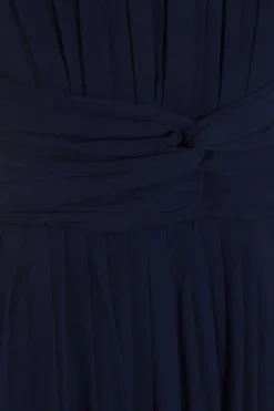 Quiz Navy Chiffon One Sleeve Maxi Dress Online