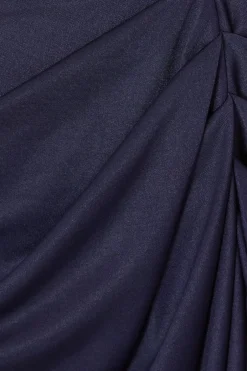 Quiz Cowl Neck Midi Dress Navy Discount