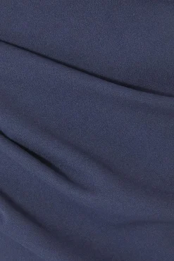 Quiz Navy Diamante Bow Maxi Dress Clearance