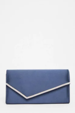 Quiz Diamante Clutch Navy Discount