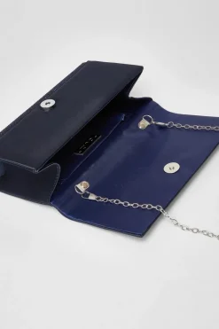 Quiz Navy Diamante Embellished Clutch Bag Sale