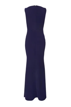 Quiz Navy Diamante Trim Maxi Dress Discount