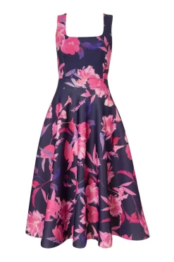 Quiz Navy Floral Midaxi Dress New