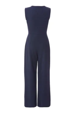 Quiz Navy Gathered Front Jumpsuit