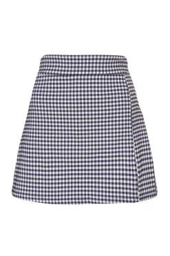 Quiz Navy Gingham Wrap Skort Hot