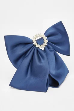 Quiz Jewel Brooch Hair Bow Navy Sale