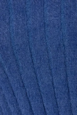 Quiz Knit Cropped Jumper Navy Discount