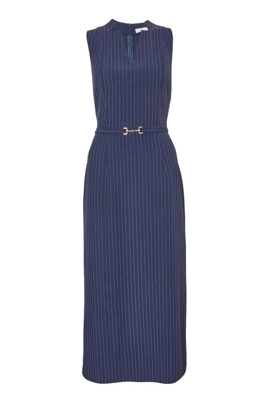 Quiz Navy Pinstripe Midi Dress Online