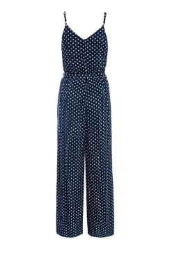 Quiz Navy Polka Dot Palazzo Jumpsuit Outlet