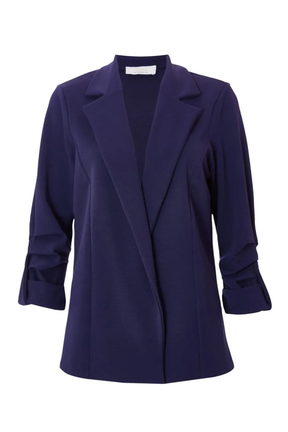 Quiz Ruched Sleeve Blazer Navy Online