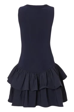 Quiz Navy Ruffle Hem Mini Dress Clearance