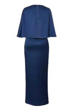 Quiz Navy Satin Maxi Dress Sale