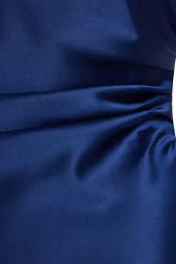 Quiz Satin Ruched Midaxi Dress Navy Best