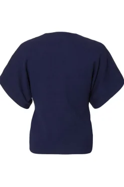 Quiz Short Sleeve Knit Cardigan Navy Online