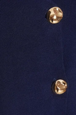 Quiz Short Sleeve Knit Cardigan Navy Online